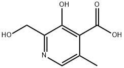 3-Hydroxy-2-(hydroxymethyl)-5-methyl-4-pyridinecarboxylicacid 化学構造式