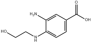 Benzoic acid, 3-amino-4-[(2-hydroxyethyl)amino]- (9CI) Structure