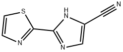 1H-Imidazole-4-carbonitrile,  2-(2-thiazolyl)-  (9CI) 化学構造式