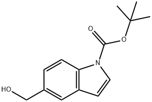 1H-Indole-1-carboxylic acid, 5-(hydroxyMethyl)-, 1,1-diMethylethyl ester Structure