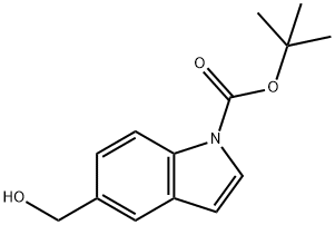 N-BOC-5羟甲基吲哚 结构式