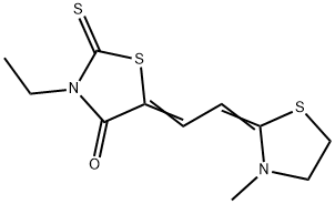 3-ethyl-5-[(3-methylthiazolidin-2-ylidene)ethylidene]rhodanine|3-乙基-5-((3-甲基噻唑烷-2-亚基)乙亚基)罗丹宁