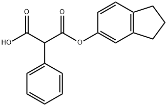 (2,3-dihydro-1H-inden-5-yl) hydrogen phenylmalonate Structure