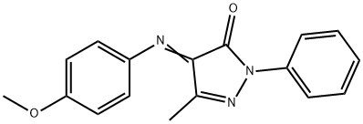 2,4-Dihydro-4-[(4-methoxyphenyl)imino]-5-methyl-2-phenyl-3H-pyrazol-3-one Struktur