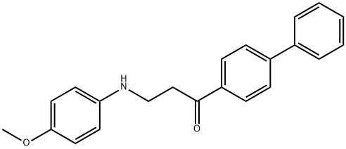 1-[1,1'-BIPHENYL]-4-YL-3-(4-METHOXYANILINO)-1-PROPANONE 结构式
