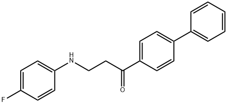 1-[1,1'-BIPHENYL]-4-YL-3-(4-FLUOROANILINO)-1-PROPANONE Struktur