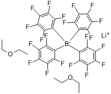 LITHIUM TETRAKIS(PENTAFLUOROPHENYL)BORATE-ETHYL ETHER COMPLEX Structure