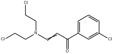 2-Propen-1-one, 3-(bis(2-chloroethyl)amino)-3-(3-chlorophenyl)- 结构式