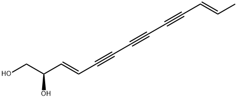 (2S)-trideca-3,11-dien-5,7,9-triyne-1,2-diol Structure