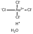 テトラクロロ金(Ⅲ)酸N水和物 化学構造式