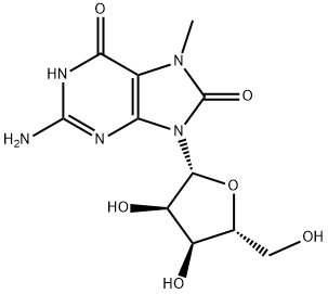 7-methyl-8-oxoguanosine Struktur