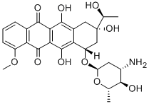 柔红霉素,28008-55-1,结构式