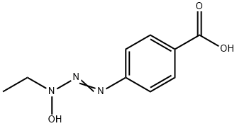 Benzoic acid, 4-(3-ethyl-3-hydroxy-1-triazenyl)- (9CI) Struktur