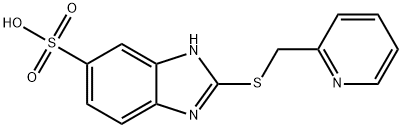 2-[(2-pyridinylmethyl)thio]-1H-benzimidazole-5-sulphonic acid Structure