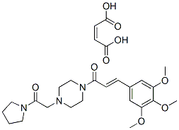 1-[(pyrrolidin-1-ylcarbonyl)methyl]-4-(3,4,5-trimethoxycinnamoyl)piperazine maleate Structure
