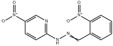 5-nitro-N-[(2-nitrophenyl)methylideneamino]pyridin-2-amine Structure