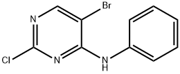 5-Bromo-2-chloro-N-phenyl-4-pyrimidinamine 化学構造式