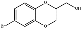 (6-BROMO-2,3-DIHYDROBENZO[B][1,4]DIOXIN-2-YL)METHANOL 化学構造式