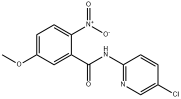 N-(5-氯-2-吡啶基)-5-甲氧基-2-硝基苯甲酰胺,280773-16-2,结构式