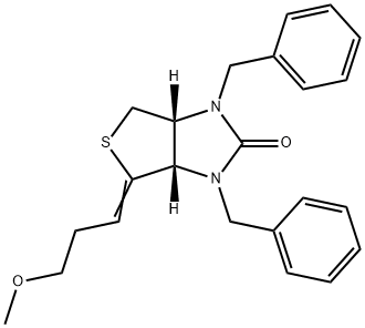 (3aS-cis)-1,3-dibenzyltetrahydro-4-(3-methoxypropylidene)-1H-thieno[3,4-d]imidazol-2(3H)-one|