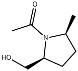 2-Pyrrolidinemethanol, 1-acetyl-5-methyl-, cis- (8CI) Struktur