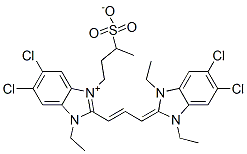 5,6-dichloro-2-[3-(5,6-dichloro-1,3-diethyl-1,3-dihydro-2H-benzimidazol-2-ylidene)-1-propenyl]-1-ethyl-3-(3-sulphonatobutyl)-1H-benzimidazolium|5,6-二氯-2-[-(5,6-二氯-1,3-二乙基-1,3-二氢-2H-苯并咪唑-2-亚基)-1-丙烯基]-1-乙基-3-(3-磺酸丁酯)-1H,苯并咪唑内翁盐