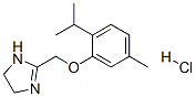 4,5-dihydro-2-[[2-isopropyl-5-methylphenoxy]methyl]-1H-imidazole monohydrochloride Structure