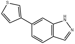 6-THIOPHEN-3-YL-1H-INDAZOLE 化学構造式
