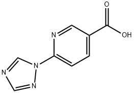 6-(1H-1,2,4-三唑-1-基)吡啶-3-羧酸, 281232-20-0, 结构式