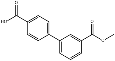 3'-(メトキシカルボニル)ビフェニル-4-カルボン酸 化学構造式