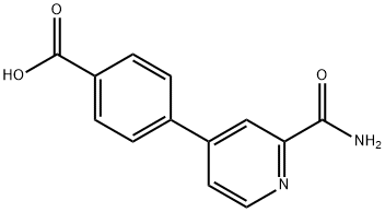4-(2-Carbamoylpyridin-4-yl)benzoic acid Struktur