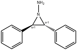 trans-1-Amino-2,3-diphenylaziridine 化学構造式