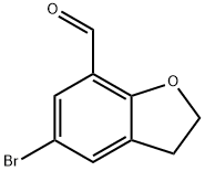 5-ブロモ-2,3-ジヒドロベンゾ[B]フラン-7-カルバルデヒド 化学構造式