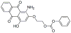 炭酸[2-[[(1-アミノ-9,10-ジヒドロ-4-ヒドロキシ-9,10-ジオキソアントラセン)-2-イル]オキシ]エチル]フェニル 化学構造式