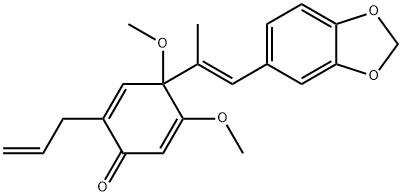 (4S)-4-[(E)-2-(1,3-ベンゾジオキソール-5-イル)-1-メチルエテニル]-4,5-ジメトキシ-2-(2-プロペニル)-2,5-シクロヘキサジエン-1-オン