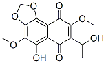 5-ヒドロキシ-7-(1-ヒドロキシエチル)-4,8-ジメトキシナフト[1,2-d]-1,3-ジオキソール-6,9-ジオン 化学構造式