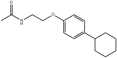 N-[2-(4-シクロヘキシルフェノキシ)エチル]アセトアミド 化学構造式