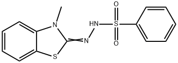 (3-Methyl-2(3H)-benzothiazolylidine)hydrazide-benzenesulfonic acid Struktur