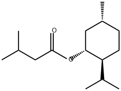 [1R-(1alpha,2beta,5alpha)]-2-isopropenyl-5-methylcyclohexyl isovalerate  Structure