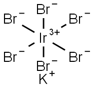 tripotassium hexabromoiridate Struktur