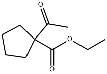 Ethyl 1-acetylcyclopentane-1-carboxylate Struktur