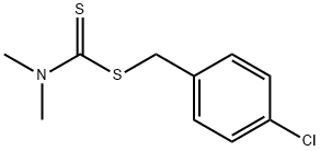 1-[(4-chlorophenyl)methylsulfanyl]-N,N-dimethyl-methanethioamide Structure