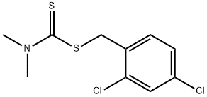 1-[(2,4-dichlorophenyl)methylsulfanyl]-N,N-dimethyl-methanethioamide 结构式