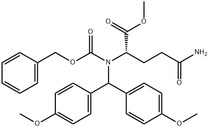 N-ALPHA CARBOBENZOXY-N-GAMMA-(4,4'-DIMETHOXY)BENZHYDRYL-L-GLUTAMINE ALPHA-METHYL ESTER 化学構造式