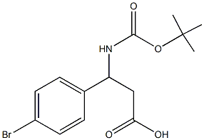 3-(4'-溴苯基)-3-[(叔丁氧基羰基)氨基]丙酸,282524-86-1,结构式