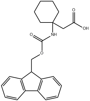 FMOC-1-AMINO-CYCLOHEXANE ACETIC ACID 化学構造式