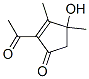 2-Cyclopenten-1-one, 2-acetyl-4-hydroxy-3,4-dimethyl- (9CI) 结构式