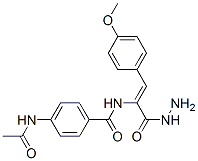 4-acetamido-N-[(Z)-1-(hydrazinecarbonyl)-2-(4-methoxyphenyl)ethenyl]be nzamide,28272-06-2,结构式