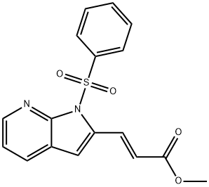 (2E)-3-[1-(苯磺酰基)-1H-吡咯并[2,3-B]吡啶-2-基]-2-丙烯酸甲酯 结构式