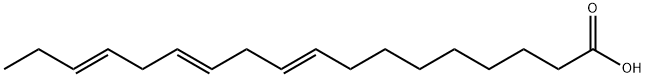 (9E,12E,15E)-OCTADECA-9,12,15-TRIENOIC ACID 化学構造式